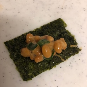 納豆と海苔で簡単おつまみ！